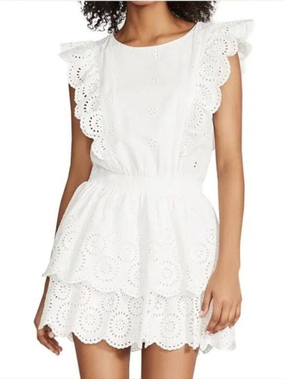 Steve Madden White Eyelet Dress Jumper